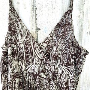 NY&C Maxi Dress Brown/Cream